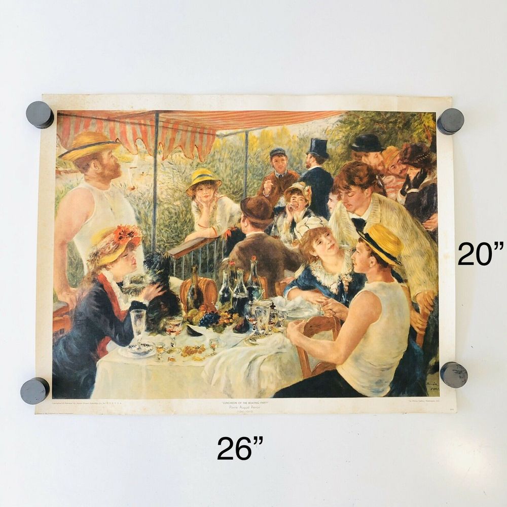 VTG '...BOATING PARTY' RENOIR SMEETS LITHO POSTER